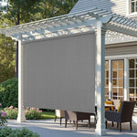 AOSKY Outdoor Blackout Roller Shade Grey pergola front scene 