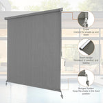 AOSKY Outdoor Blackout Roller Shade Grey product view 