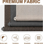 AOSKY Outdoor Blackout Roller Shade Grey premium waterproof blackout fabric features 