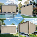 AOSKY Outdoor Blackout Roller Shade Sesame application scenes 