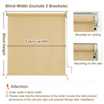 AOSKY Outdoor Blackout Roller Shade Wheat pergola front scene 