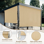 AOSKY Outdoor Blackout Roller Shade Wheat product view 