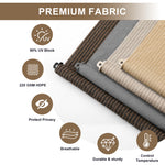 AOSKY Outdoor Blackout Roller Shade Wheat premium waterproof blackout fabric features 