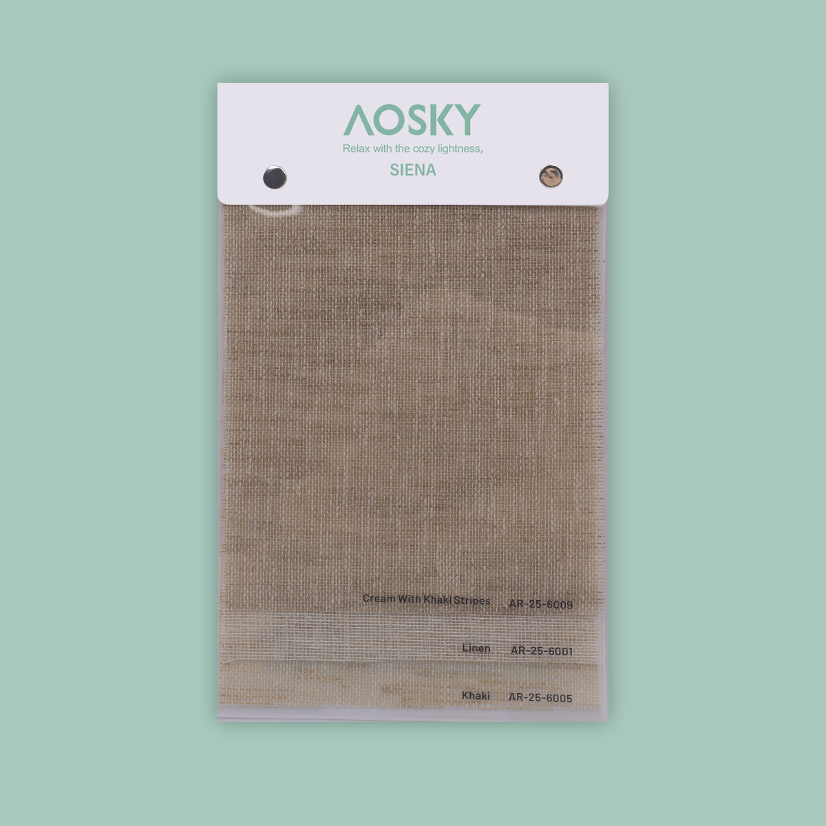 AR-25 Siena Roman Shade Sample Pack
