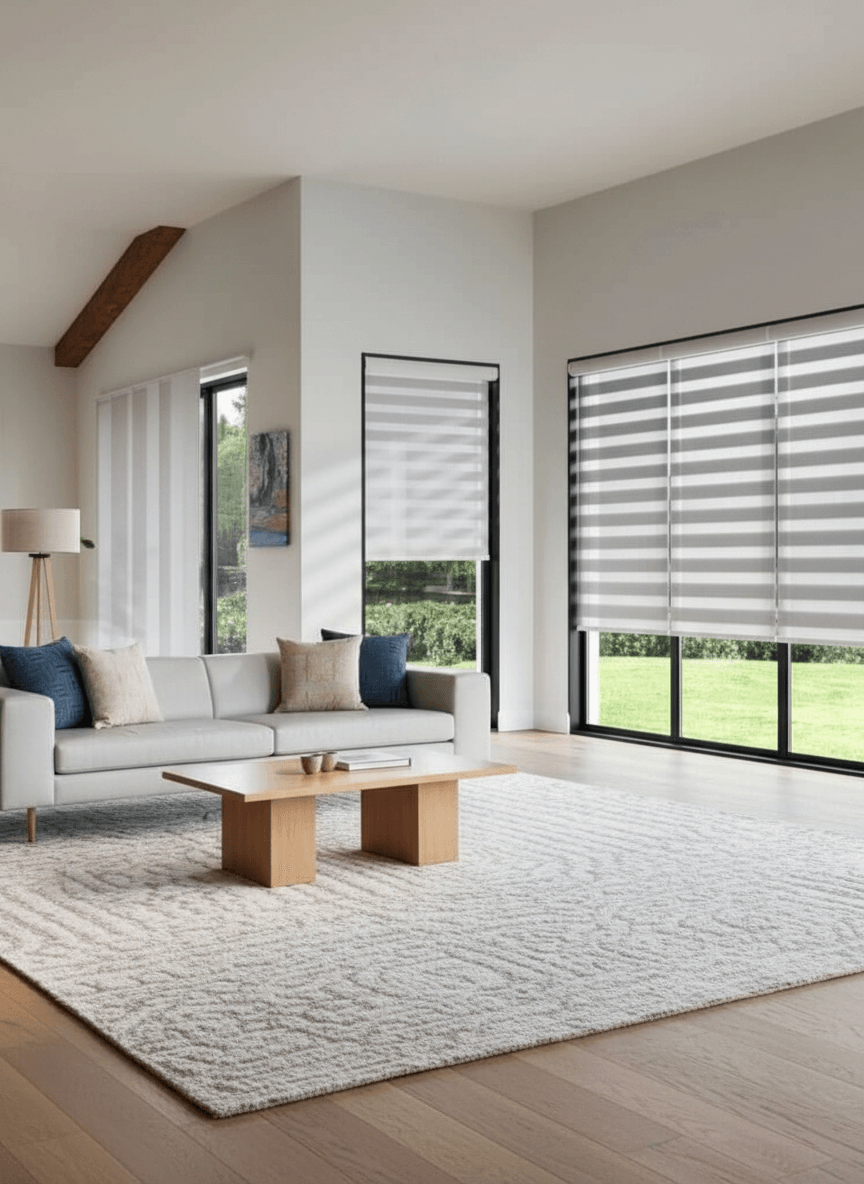 aosky zebra shades on sliding glass door