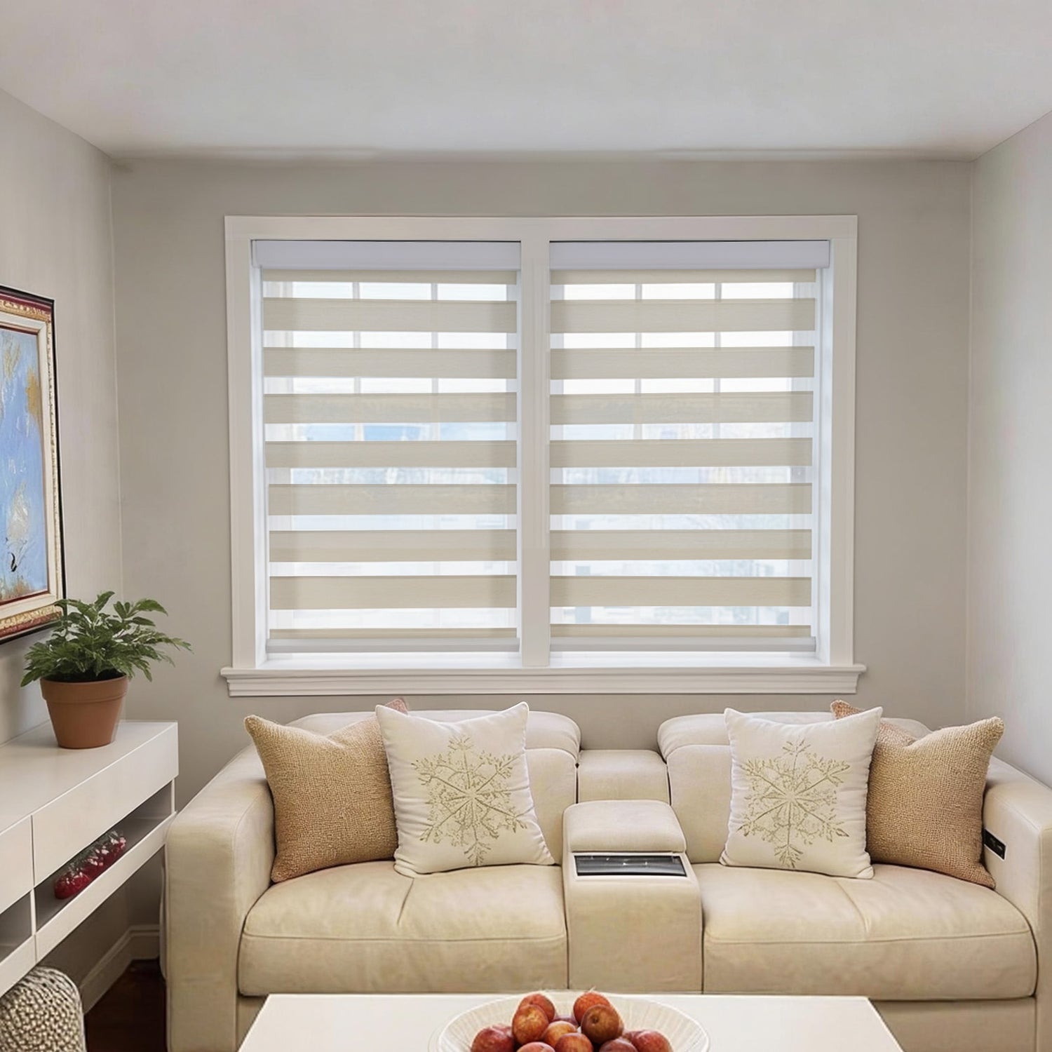 No Drill Cordless Zebra Shades