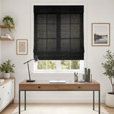 AW-50 Kenaf Earthy Woven Wood Shade Pure Black AW-50-D2321