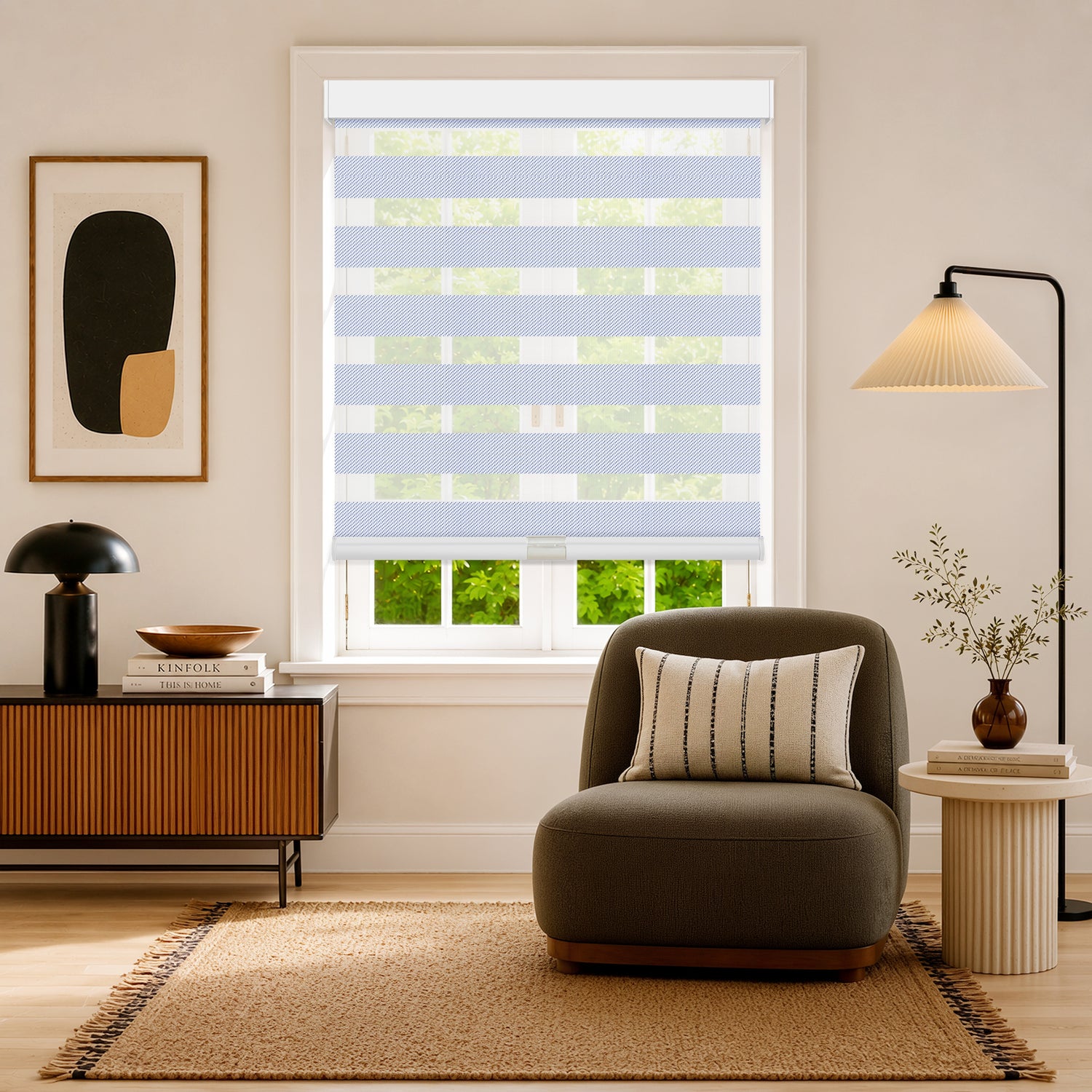 Downtown Subtle Stripe Patterns Zebra Shades