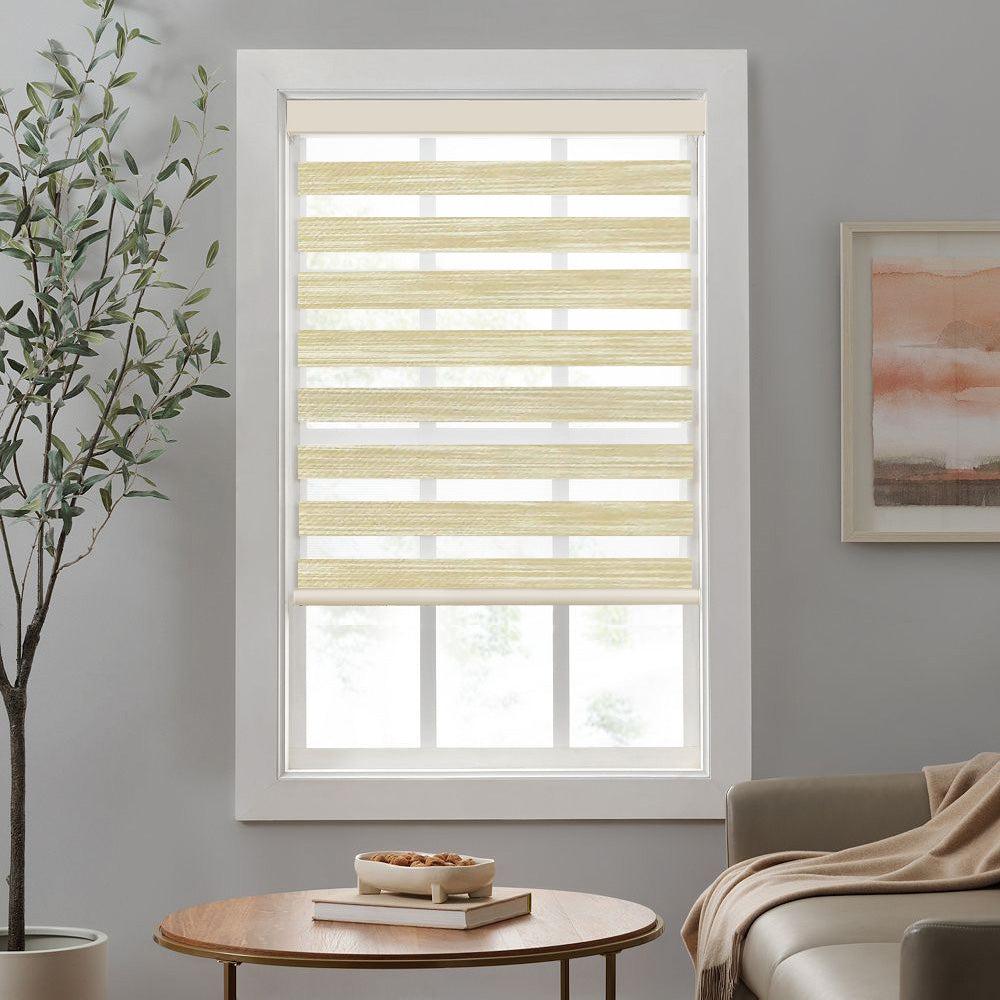 AOSKY Venus Zebra Blinds - Multi-Tone Layered Window Shades with Natural Appeal | Free Shipping