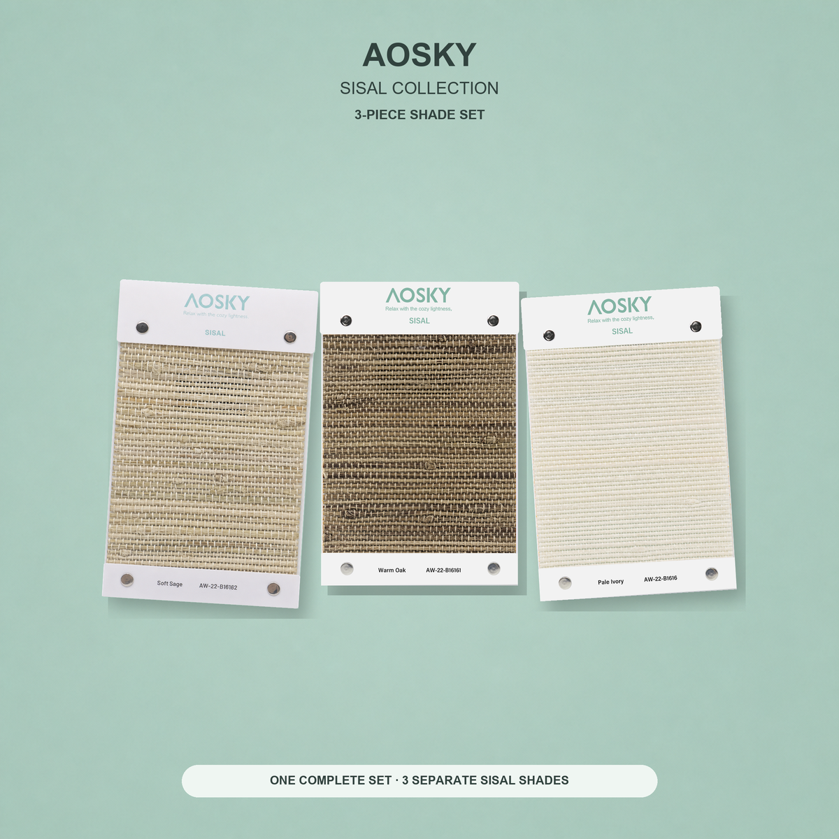 AW-22 Sisal Woven Wood Shade Sample Pack